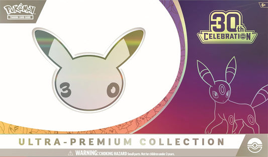 Release Date November 6th, 2026
Celebrating 30 Years of Pokémon! Commemorate 30 years of joy with fan-favorite Pokémon spanning three dazzling decades! Celebrate this magnificent milestone with the mighty presences of Mewtwo ex and Mew ex, followed by a wealth of allies like Umbreon ex, Salamence ex, and Greninja ex. Plus, there are 30 reasons to honor Pikachu, as each booster pack contains one—with 30 unique variations to collect as Pikachu rare cards! And, whether you’re looking forward to a glittering fu