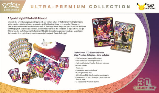 (PREORDER NOVEMBER 2026) Pokemon TCG 30th Celebration 30C Ultra Premium Collection - Night