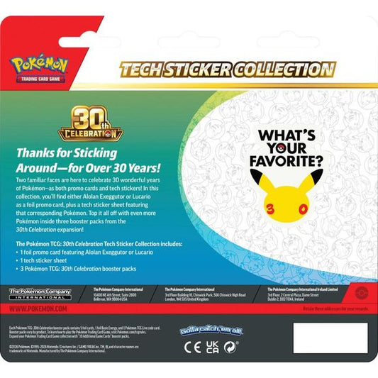 Pokemon TCG 30th Celebration 30C Tech Sticker Collection - Alolan Exeggutor