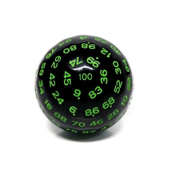 A D100 for Dungeons and Dragons, Pathfinder, and other role playing games.