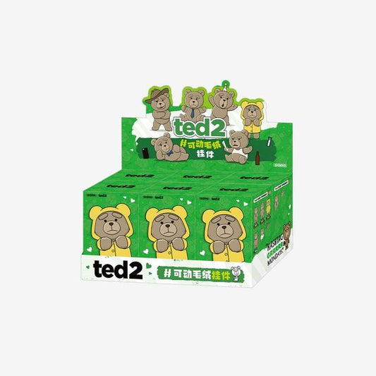 POP MART Ted2 Teddy Bear Action Plush Pendant Keychain Blind Box AUTHENTIC