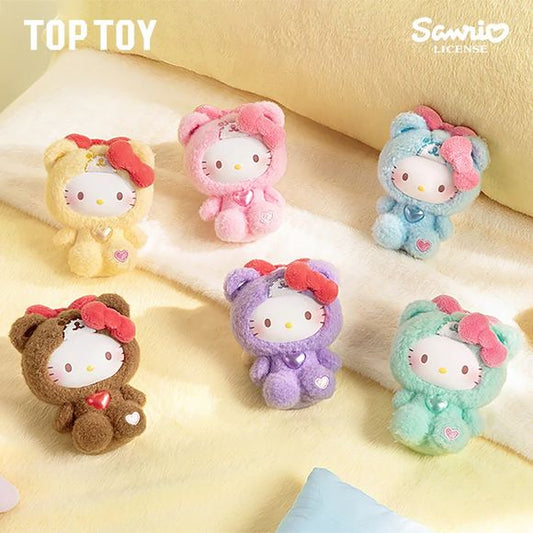 TOP TOY Sanrio Hello Kitty Teddy Pajamas Plush Keychain Blind Box