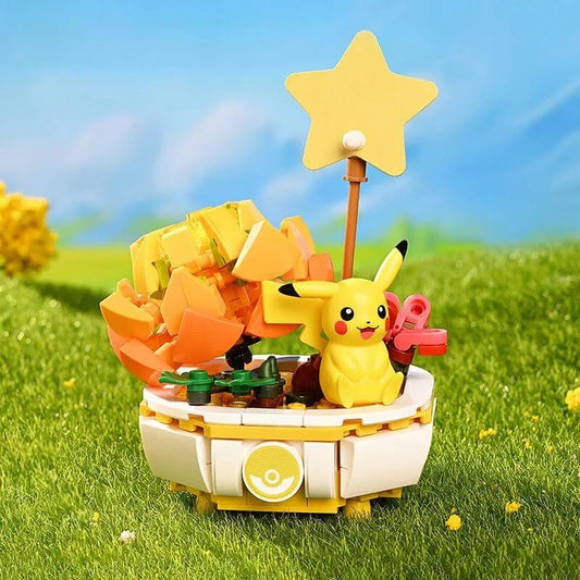 <p>Add a cheerful touch of Pokémon to your desk or shelf with the <strong>Keeppley Pokémon Pikachu Bonsai Potted Flower Building Set</strong>!</p>

<p>This officially licensed Pokémon building set features <strong>Pikachu</strong> surrounded by colorful flower and plant elements in a compact decorative planter. A large star rises above the scene, giving the finished model a bright and playful display style.</p>

<p>Designed as both a fun building project and a decorative collectible, the completed set makes