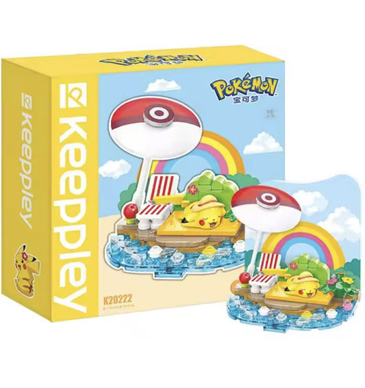 Keeppley K20222 Pokemon Pikachu Soaking up the Sun Sunbathing Building Set