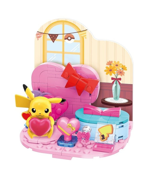 <p>Share a little love with the <strong>Keeppley Pokemon Pikachu Heartfelt Gesture Sweet Moment Building Set</strong>! Featuring everyone's favorite Electric-type Pokemon holding a bright pink heart, this officially licensed Pokemon building set captures an adorable moment in a charming, love-inspired miniature scene.</p>

<p>Pikachu takes center stage with its signature yellow fur, rosy cheeks, and cheerful expression while holding a large pink heart. Behind Pikachu sits a beautiful heart-shaped pink backd