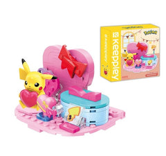 Keeppley K20225 Pokemon Pikachu Heartfelt Gesture Sweet Moment Building Set