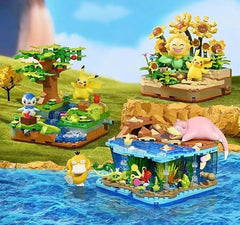 Keeppley K20246 Pokemon Psyduck & Slowpoke Adorkable Beach Building Set
