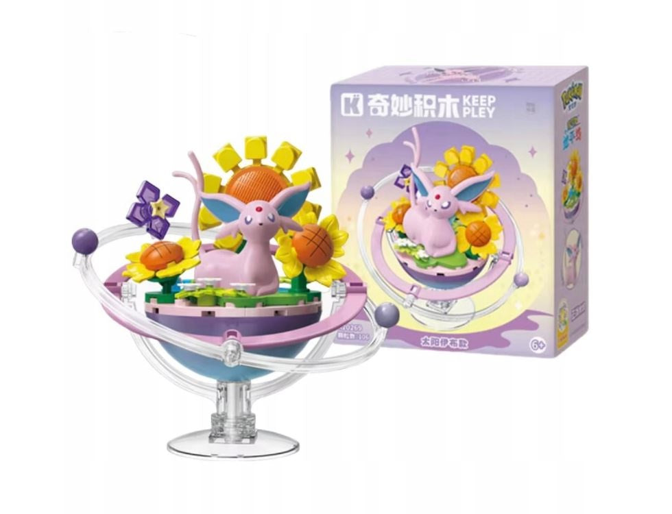 <p>Bring the mystical beauty of Espeon to your Pokemon collection with the <strong>Keeppley Pokemon Eeveelution Planet Series Espeon Building Block Set</strong>!</p>

<p>Inspired by Espeon, the elegant Psychic-type evolution of Eevee, this officially licensed Pokemon building set features a charming Espeon figure surrounded by a vibrant celestial-themed garden. With colorful sunflowers, delicate flowers, and a glowing sun-inspired backdrop, this collectible captures Espeon's graceful appearance in a beautif