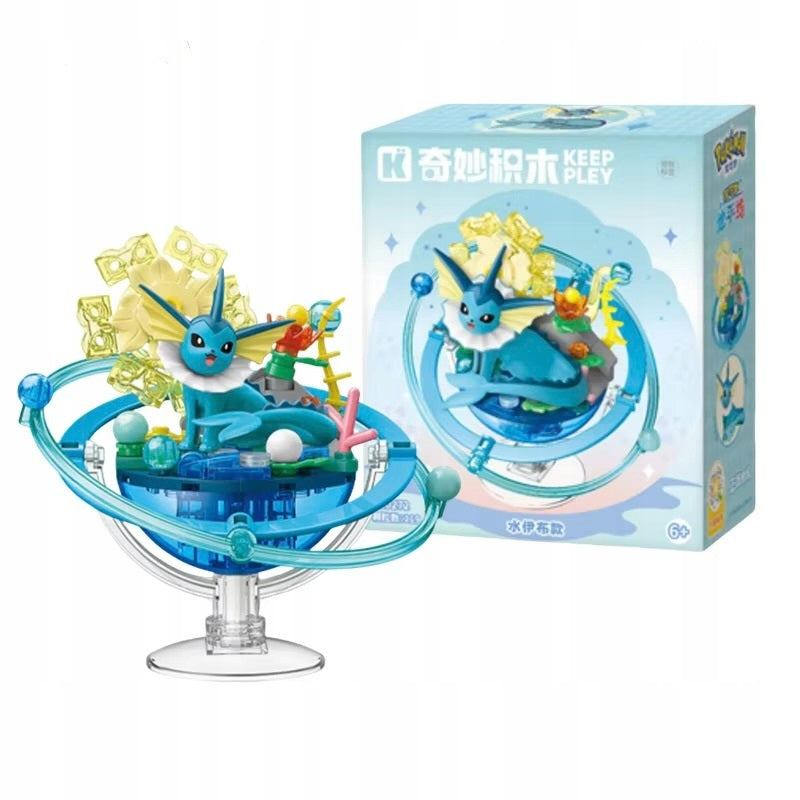 <p>Bring the refreshing beauty of Vaporeon to your Pokemon collection with the <strong>Keeppley Pokemon Eeveelution Planet Series Vaporeon Building Block Set</strong>!</p>

<p>Inspired by Vaporeon, the Water-type evolution of Eevee, this officially licensed Pokemon building set features the beloved Bubble Jet Pokemon in a vibrant aquatic-themed display. With its sleek blue body, distinctive fin-like ears, and signature white neck frill, Vaporeon is surrounded by colorful coral, shimmering water elements, an