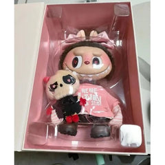 Meet the Pop Mart Labubu from the Catch Me If You Like Me Series—decked out in an exclusive pink shirt and red bow, holding a little companion, and brimming with character. Standing a commanding 15 inches tall, this vinyl plush features Pop Mart’s signature blend of plush comfort and design flair. Housed in its original gift box, it's a bold collectible that makes a statement—and leaves quite the impression.  New & never opened. Special pink shirt version. Authentic.