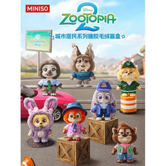 MINISO Disney Zoomania 2 Alltags-Serie Vinyl Plüsch Anhänger Blind Box ORIGINAL