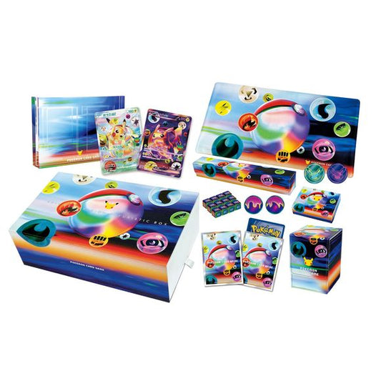 <p>Celebrate 30 years of the Pokémon Trading Card Game with the premium <strong>Pokémon TCG Simplified Chinese 30th Celebration Futuristic Commemorative Gift Box</strong>!</p>

<p>This special Mainland China anniversary release features a complete collection of premium Pokémon TCG accessories designed with artwork from acclaimed Japanese graphic artist <strong>YOSHIROTTEN</strong>.</p>

<p>At the center of the collection are <strong>two special Pikachu ex collector foil cards</strong> featuring the distinct