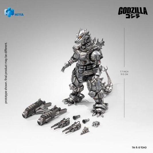 PRE-ORDER: Expected to ship in Quarter 3 of 2027.

Mechagodzilla reactivated! The Mechagodzilla Heavy Arms / High Mobility Version from Godzilla: Tokyo S.O.S. (2003) joins Hiya Toys’ EXQUISITE BASIC series!

This time, the battlefield is in Tokyo. In the 27th film in the series, three monsters clash across the city's famous landmarks. Kiryu, created using Godzilla’s DNA and having nearly defeated Godzilla in the previous film, returns to battle alongside Mothra, who appears with the Shobijin for the first t