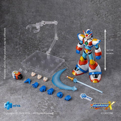 PRE-ORDER: Expected to ship in November of 2027.

Full Armor Upgrade Activated! X in his Third Armor Version from Mega Man X joins the Hiya Toys EXQUISITE BASIC series.

Since its debut in 1993, Mega Man X has become an unforgettable classic for countless players with its high-speed combat, sci-fi world, and compelling storyline. As the first Reploid capable of independent thought, X fights alongside his allies to protect the world from powerful threats. Now, the Third Armor enters the battle with enhanced