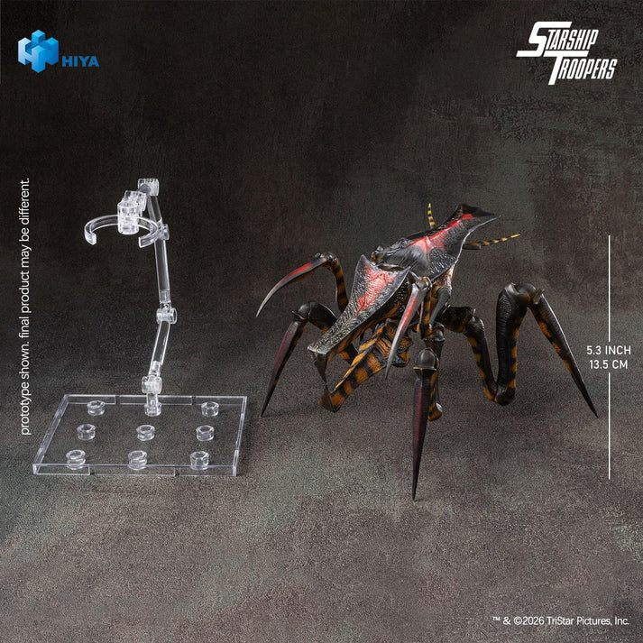 PRE-ORDER: Expected to ship in November of 2027.

Set during the war between the United Citizen Federation and the Arachnids, Starship Troopers follows Johnny Rico as he joins the Mobile Infantry and battles the Bug forces of Klendathu. As a frontline Arachnid unit, the Warrior Bug uses its speed, razor-sharp forelimbs, and devastating close-range attacks to overwhelm Federation troops.

Standing approximately 13.5 cm (5.3 in) tall, this HIYA EXQUISITE BASIC Warrior Bug Action Figure faithfully recreates th