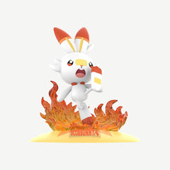 Kick your Pokémon collection into high gear with the Funism Twinkmont Pokémon Scorbunny Prime Figure! This premium mini PVC statue captures the energetic Fire-type starter charging into action, surrounded by dramatic translucent flame effects that highlight its speed and determination. Standing approximately 4 inches tall, this officially licensed Pokémon collectible features vibrant colors, exceptional sculpting, and dynamic details that perfectly showcase Scorbunny's playful and competitive personality.