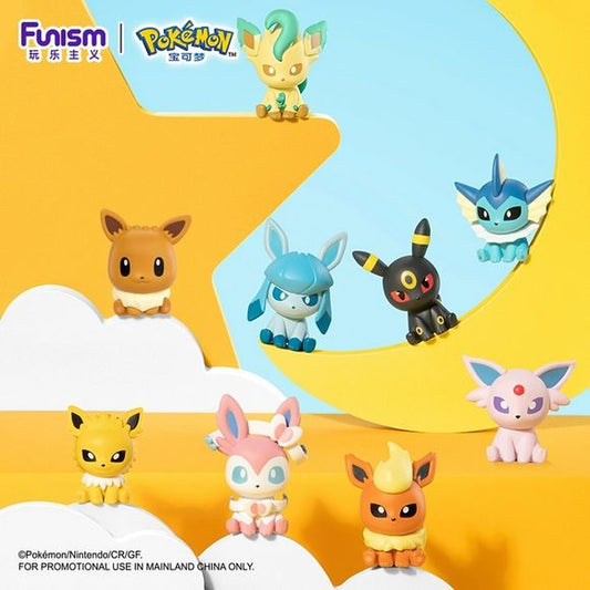 Catch a surprise with the Funism Pokémon Palm Size Wonders series! Each blind box comes packaged in a fun Poké Ball capsule, keeping the mystery alive until you open it.

These adorable 1.5-inch figures are perfectly sized to fit in the palm of your hand, making them great for display, collecting, or gifting. With fan-favorite Pokémon in the lineup, every box is a chance to add something special to your collection.

Possible characters include:
Eevee, Vaporeon, Flareon, Jolteon, Espeon, Umbreon, Sylveon, an