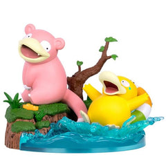Psyduck and Slowpoke join the Prime Figure line by Funism!

This detailed figure features Psyduck and Slowpoke enjoying some fun in the sun.  Some clear parts have been used to show the water where Psyduck floats while Slowpoke looks on. Any Pokemon fan will be pleased to display this piece in their collection. Approximately 12cm (5 inches) tall.