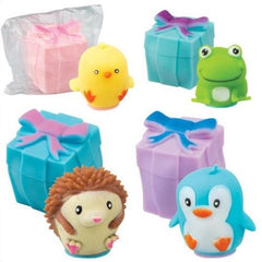 Unbox a cute surprise with these adorable Animal Gift Box Squishy Toys! Each soft gift-shaped squishy hides a cute animal friend inside, including styles like a chick, frog, penguin, or hedgehog. Simply flip open the squishy present box to reveal the hidden animal surprise inside!

Made from super soft, slow-rising squishy material, these fun sensory toys are perfect for squeezing, fidgeting, and stress relief. Their compact size and cute designs make them great for party favors, desk toys, prize boxes, sto