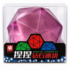 Part crystal, part giant gaming die — the Diamond Ice Stress Toy combines a faceted geometric shape with an ultra-soft squishy texture for a fun and satisfying sensory experience. Inspired by gemstone cuts and polyhedral dice styling, this stretchy stress toy is perfect for fidgeting, stress relief, and display.  Assorted colors.