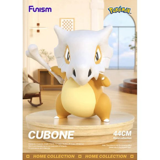 Introducing the Funism Pokemon Cubone PVC Figure! This exquisitely crafted figure captures the essence of Cubone, one of the most iconic ground-type Pokemon. 

Crafted with meticulous attention to detail, this PVC figure showcases Gengar’s unique characteristics and features. From its sinister eyes to its shadowy aura, every aspect of Gengar’s design is faithfully reproduced.

This 44cm (17.32-inch) tall figure is the perfect addition to any Pokemon collection. Whether displayed on a shelf or used for imagi