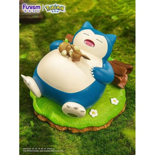 Funism Pokemon Partner Series Snorlax & Eevee Prime Figure 5-inch PVC Statue
