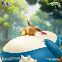 Funism Pokemon Partner Series Snorlax & Eevee Prime Figure 5-inch PVC Statue