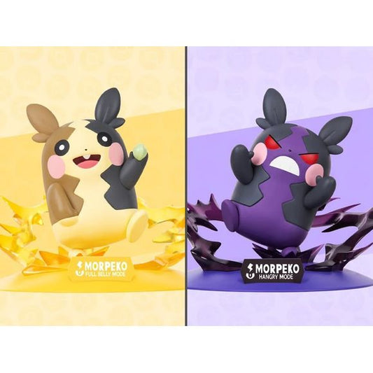 Funism Pokemon Twinkmont Morpeko Full Belly & Hangry Mode Prime Figure Set PVC Statue