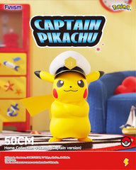 Bring the star of Pokémon Horizons into your collection with the impressive Funism Pokémon Captain Pikachu Home Collection Life Size PVC Statue! Standing approximately 20 inches (50 cm) tall, this oversized display piece captures Captain Pikachu's confident pose with crossed arms and his signature captain's hat, making it an eye-catching centerpiece for any Pokémon room, game room, office, or collection.

Crafted from high-quality PVC with vibrant paint applications, this officially licensed Funism statue f