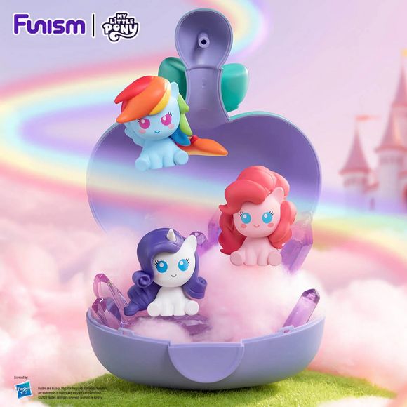 Experience the magic of friendship with the My Little Pony: Friendship is Magic – Magic Bottle Series from Funism. This unique blind box collection features adorable mini pony figures in a soft pastel, chibi-style design inspired by the beloved animated series.

Each figure is packed inside a heart-shaped “magic bottle” capsule, creating a fun and collectible unboxing experience. Unlike standard blind boxes, each bottle contains three (3) randomly packed mini figures, giving you extra value and more charact