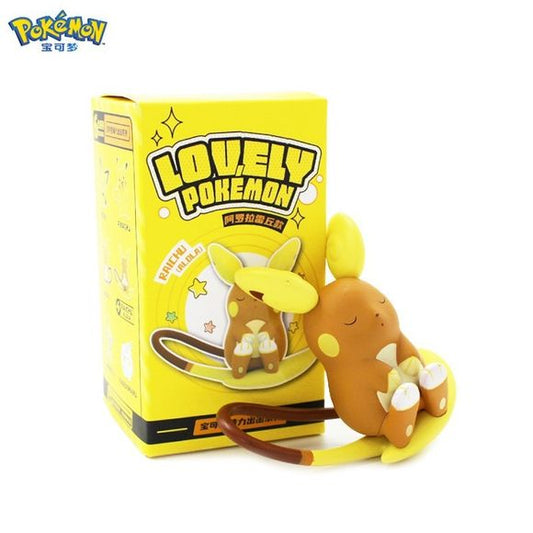 Bring a touch of sweetness to your Pokémon collection with this adorable Langbowang Lovely Pokémon Series Figure featuring Alolan Raichu. Inspired by the beloved Electric/Psychic-type Pokémon from the Alola region, this charming figure showcases Alolan Raichu peacefully lounging with its eyes closed, capturing its relaxed and playful personality.

Designed with soft pastel colors and delightful details, the figure comes packaged in a themed display box, making it perfect for collectors, Pokémon fans, and an