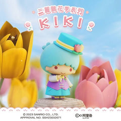 Celebrate the beauty of spring with this charming Kiki Figure from the Sanrio Characters Flower Season Series. Dressed in an elegant pastel outfit and topped with a flower-adorned hat, Kiki brings a touch of whimsy and seasonal charm to this delightful collectible collection.

Inspired by blooming gardens and colorful springtime flowers, this figure features soft pastel colors, intricate floral details, and a beautifully sculpted design that captures Kiki's gentle personality. Displayed on a decorative base