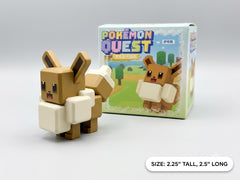 Bring one of Pokémon's most beloved characters to your collection with this Langbowang Pokémon Quest Series Figure featuring Eevee. Inspired by the charming block-style world of Pokémon Quest, this collectible reimagines the Evolution Pokémon with a unique cube-shaped design while preserving its adorable features and unmistakable personality.

Standing approximately 2.25 inches (5.7 cm) tall, Eevee features the signature Pokémon Quest aesthetic with pixel-inspired details, oversized fluffy collar, and expre
