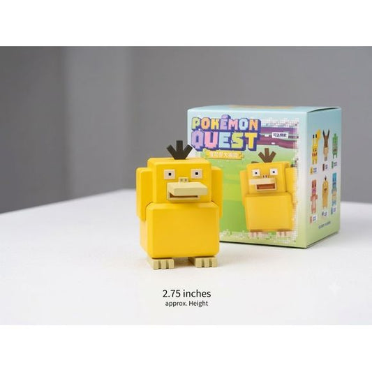 Add a dose of classic Pokémon charm to your collection with this Langbowang Pokémon Quest Series Figure featuring Psyduck. Inspired by the colorful cube-shaped world of Pokémon Quest, this collectible reimagines the beloved Duck Pokémon in the game's signature block-style design while perfectly capturing Psyduck's famously bewildered expression.

Standing approximately 2.75 inches (7 cm) tall, this figure showcases Psyduck's bright yellow coloring, oversized bill, and iconic tuft of hair in a fun, pixel-ins