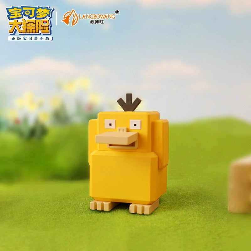 Add a splash of quirky charm to your collection with this Langbowang Pokémon Quest Series Figure featuring Psyduck. Inspired by the blocky world of Pokémon Quest, this collectible transforms the beloved Water-type Pokémon into a fun cube-shaped design while perfectly capturing Psyduck's iconic confused expression.

With its bright yellow coloring, game-inspired pixel-like details, and unmistakable personality, Psyduck is a standout addition to any Pokémon display. Whether you're a fan of classic Kanto Pokém