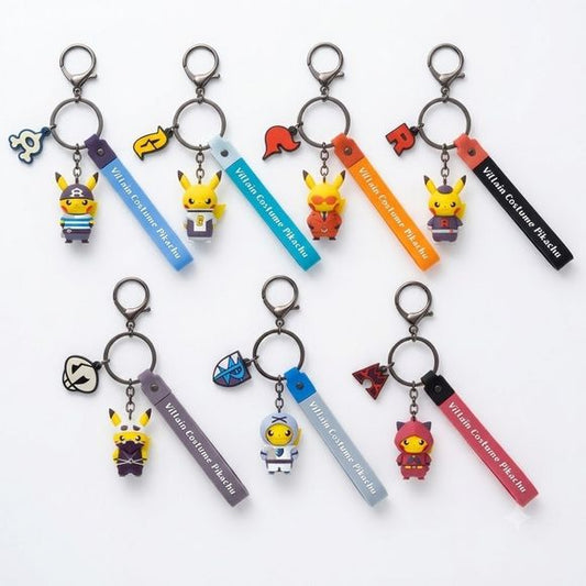 Langbowang Pokemon Villain Costume Pikachu Series Figure Keychain - Team Magma