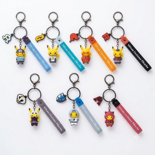 Langbowang Pokemon Villain Costume Pikachu Series Figure Keychain - Team Skull