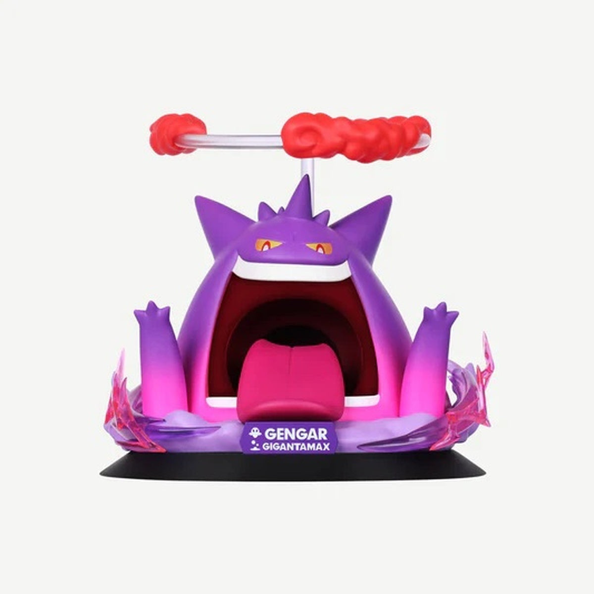 Bring the Ghost-type powerhouse to your collection with the Funism Pokémon Twinkment Shining Moment Series Gigantamax Gengar Figure! This officially licensed PVC statue captures Gigantamax Gengar emerging from the ground with its iconic massive grin, swirling energy effects, and incredible sculpted detail. Standing approximately 4.49 inches (11.5 cm) tall, this compact display piece is perfect for desks, shelves, or any Pokémon collection. Produced by Funism as part of the popular Twinkment Shining Moment S