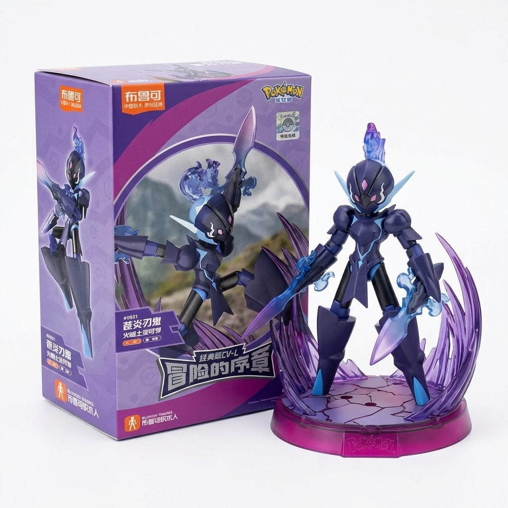<p>Bring the fiery blade Pokémon <strong>Ceruledge</strong> to your collection with the <strong>Blokees Pokémon Classic Version-L Ceruledge Figure</strong>!</p>

<p>This officially licensed Pokémon collectible recreates Ceruledge in Blokees' larger <strong>Classic Version-L</strong> format, giving the fan-favorite Fire- and Ghost-type Pokémon an impressive display presence.</p>

<p>Ceruledge features articulated joints for dynamic posing along with its distinctive dark armor, purple coloring, and flame-like