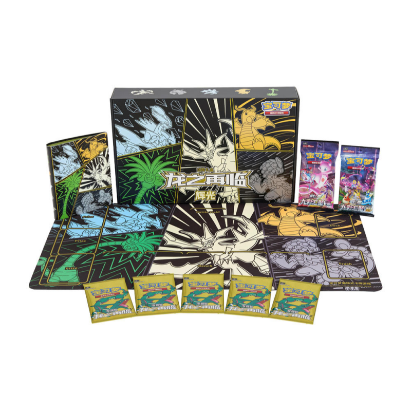<p>Celebrate the return of Dragon-type Pokémon with the <strong>Pokémon TCG Simplified Chinese Dragon Return Advanced Gift Box - Radiance</strong>!</p>

<p>This premium collector set was released alongside the <strong>Nine Colors Gathering</strong> expansion and features a striking dragon-themed presentation with artwork inspired by powerful Pokémon including Ultra Necrozma, Rayquaza, Dragonite, and other fan-favorite Dragon-types.</p>

<p>The box includes a mix of exclusive <strong>Dragon Return</strong> s
