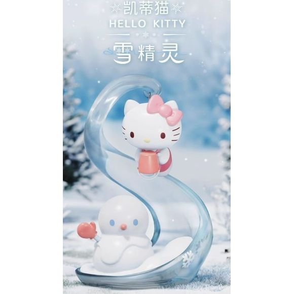 Bring a touch of winter magic to your collection with the Hello Kitty Snow Spirit Light Up Figure from Langbowang's Sanrio Characters Natural Spirit Series. This enchanting display piece features Hello Kitty floating above a whimsical snow spirit companion, framed by a crystal-clear swirling ice effect that captures the beauty of a snowy winter wonderland.

Designed with soft colors, elegant translucent details, and a built-in light-up feature, this collectible creates a warm, cozy glow that enhances any be