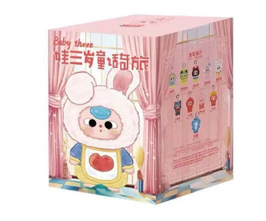 Step into a whimsical world with the Baby Three “Children’s Wonderland” Plush Blind Box!

Unbox enchantment with this cushiony collectible series where fantasy and charm meet in every figure. Each blind box contains one random plush from the Wonderland collection — designs inspired by fairy-tale motifs, dreamy color palettes, and imaginative details. Standing approximately 80-96 mm tall, each figure is crafted with soft plush plus durable elements (PVC bases or accessories) and is designed to delight fans,