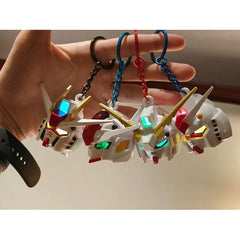 Bandai Shokugan Mobile Suit SD Gundam Head Light-up Mascot Keychain Blind Box