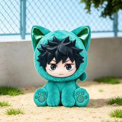 EAKI Jujutsu Kaisen Sitting Cat Party Plush Keychain Blind Box - 1 Random