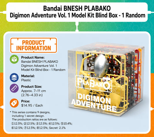Bandai BNESH PLABAKO Digimon Adventure Vol. 1 Figure Blind Box - 1 Random
