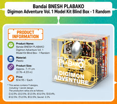 Bandai BNESH PLABAKO Digimon Adventure Vol. 1 Figure Blind Box - 1 Random