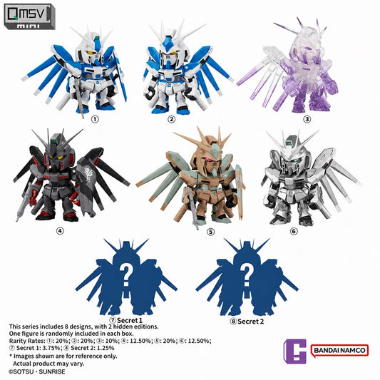 Bandai BNESH QMSV Mini Hi-ν Hi-Nu Gundam Series Figure Blind Box - 1 Random