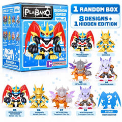 <p><strong>Each box contains 1 random Digimon model kit. Specific designs cannot be selected.</strong></p>

<p>Build and collect fan-favorite Digimon with the <strong>PLABAKO Digimon Series Vol. 2 Blind Box Model Kit</strong> series!</p>

<p>Each sealed blind box contains one randomly packed plastic model kit featuring a stylized Digimon design. The parts come on color-molded runners and are designed to be assembled into a compact collectible figure.</p>

<p>Series Vol. 2 features <strong>8 regular designs