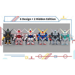 Bring the power of Gundam to your collection with the Bandai Namco QMSV Mini Strike Gundam & Destiny Gundam Series Blind Box!

This exciting series features iconic mobile suits like Strike Gundam and Destiny Gundam, reimagined in a compact QMSV (cute, stylized) design that blends chibi proportions with detailed mechanical styling. Each figure delivers bold colors, sharp sculpting, and dynamic poses that capture the spirit of the Gundam universe in a fun, collectible format.

Every blind box includes one ran