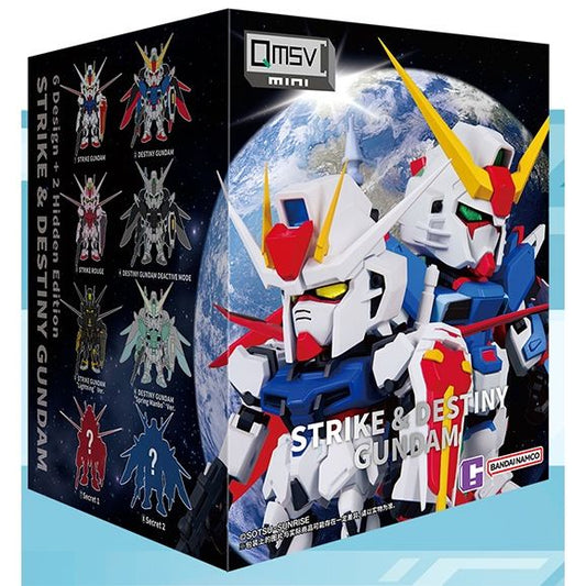 Bandai BNESH QMSV Mini Strike Gundam & Destiny Gundam Series Blind Box 1 Random